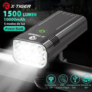 Farol de Bicicleta X-Tiger TurboLight 10000mAh com Power Bank - 8 LED
