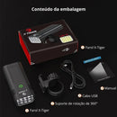 Farol de Bicicleta X-Tiger TurboLight 10000mAh com Power Bank - 12 LED