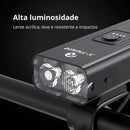 Farol de Bicicleta X-Tiger TurboLight 2400mAh com Power Bank