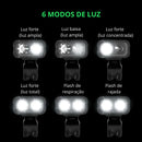 Farol de Bicicleta X-Tiger TurboLight 2400mAh com Power Bank