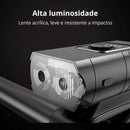 Farol de Bicicleta X-Tiger TurboLight 2400mAh com Power Bank