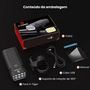 Farol de Bicicleta X-Tiger TurboLight 10000mAh com Power Bank - 8 LED