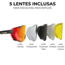 Óculos de Ciclismo 5 Lentes Fotocromático X-Tiger Modelo Surge™ (C02)