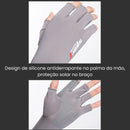 Par de Manguitos Unissex com Proteção Solar SportFashion Azul Cinza Preto
